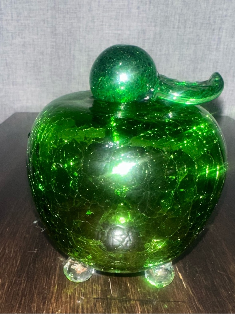 Green Hand-Blown Glass Apple Decorative Accent - Picture 9 of 9